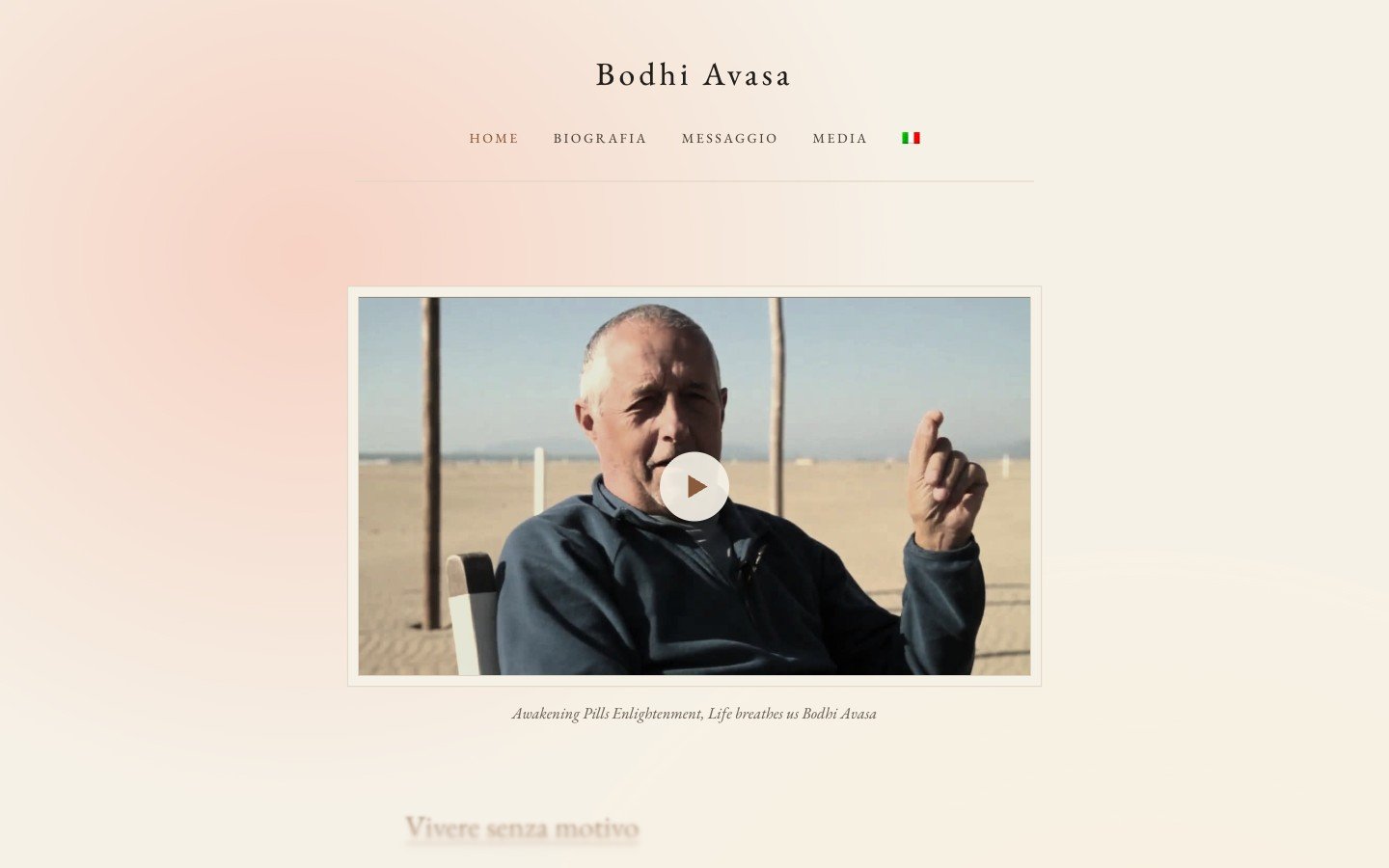 Homepage del sito bodhiavasa.net di Bodhi Avasa
