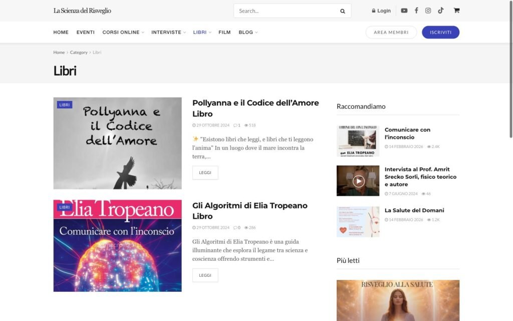 La Scienza del Risveglio — libri